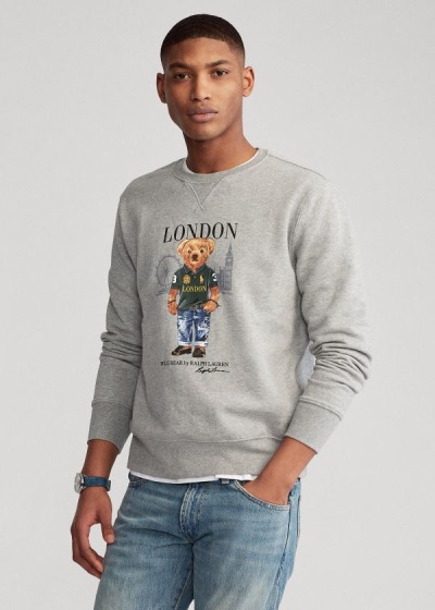 Men's Polo Ralph Lauren London Bear Fleece Sweatshirt | 310752KVG